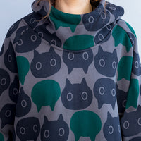 Cat Print Casual Turtleneck Dress