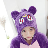 Purple Cat Onesie - Animal Pajama