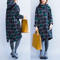 Cat Print Casual Turtleneck Dress