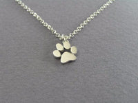 Cat Paw Print Pendant  Statement Necklace