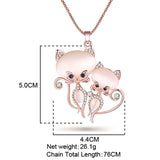 Cat Necklace Long Pendant