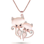 Cat Necklace Long Pendant