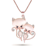 Cat Necklace Long Pendant