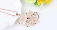Cat Necklace Long Pendant
