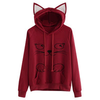 Lovely Cat Printed Long Sleeve Sweatshirt