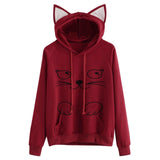 Lovely Cat Printed Long Sleeve Sweatshirt
