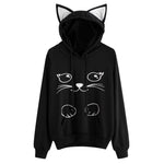 Lovely Cat Printed Long Sleeve Sweatshirt
