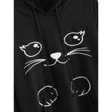 Lovely Cat Printed Long Sleeve Sweatshirt