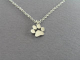 Cat Paw Print Pendant  Statement Necklace