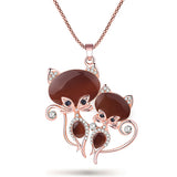 Cat Necklace Long Pendant