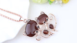 Cat Necklace Long Pendant