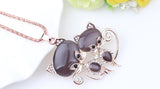 Cat Necklace Long Pendant